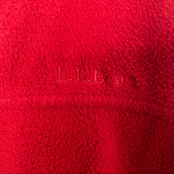 L.L Bean Red Full Zipper Cotton Fleece M - Picture 11 of 11